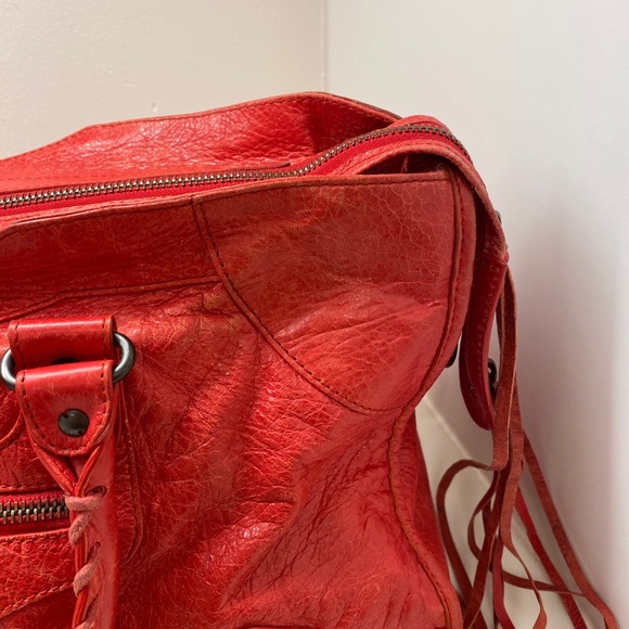 Authentic Balenciaga 💯 Part-time Red Moto Handbag - Picture 4 of 16